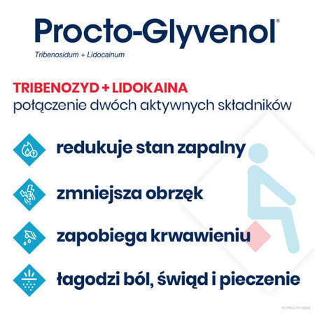 Procto-glyvenol x 10 czopków doodbytniczych