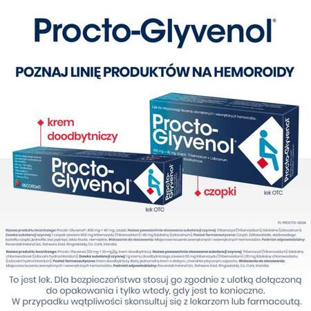 Procto-glyvenol x 10 czopków doodbytniczych