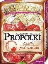 Propolki z dziką różą i sokiem malinowym x 16 pastylek do ssania