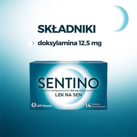 Sentino Lek Na Sen 12,5mg, 14 tabletek powlekanych