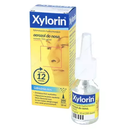 XYLORIN Aerozol do nosa 550 μg/ml 18ml