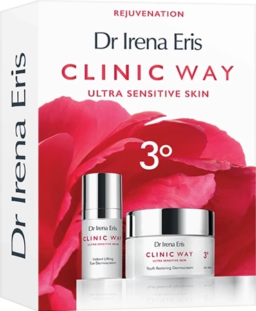 Zestaw Clinic Way 3° Pielęgnacji Anti-Aging - 3° Dermokrem Przywracający Młodość Skóry Spf 20, 50ml + 3°+4° Dermokrem Pod Oczy Intensywnie Liftingujący, 15ml