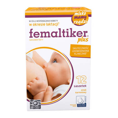 femaltiker® plus – wsparcie organizmu kobiety w okresie laktacji, smak karmelowy, 12 saszetek