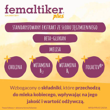 femaltiker® plus – wsparcie organizmu kobiety w okresie laktacji, smak karmelowy, 12 saszetek