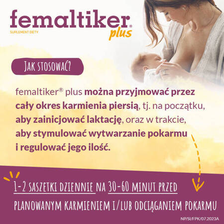 femaltiker® plus – wsparcie organizmu kobiety w okresie laktacji, smak karmelowy, 12 saszetek